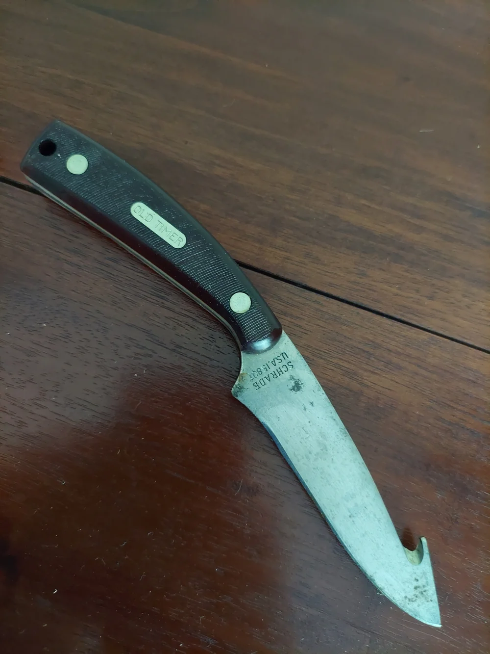 Vintage Schrade USA Old Timer 1580T Gut Hook Skinner Knife